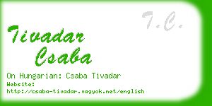 tivadar csaba business card